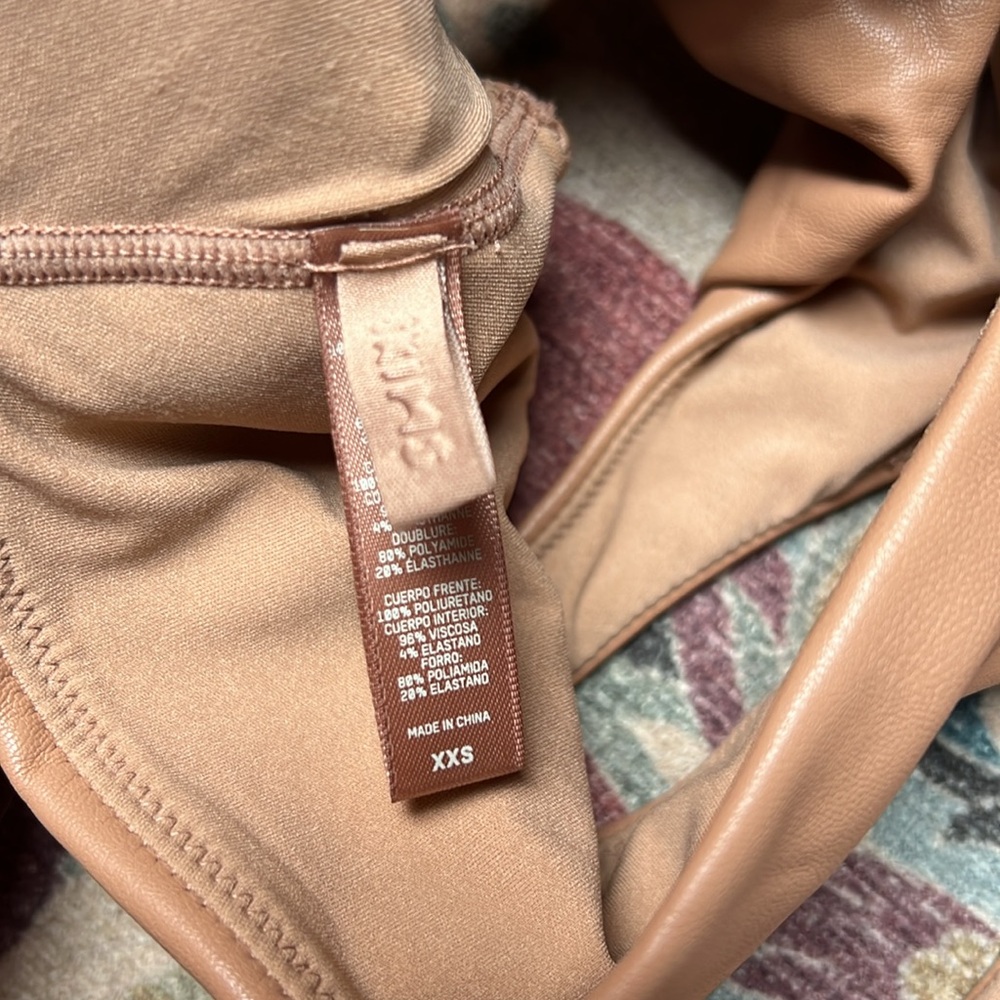Skims Faux Leather Bralette - Picture 3 of 4